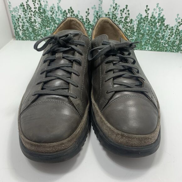 Mephisto Men\'s Gray Leather Casual Lace-Up Sneakers main image 16